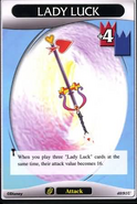 A Lady Luck card in Kingdom Hearts Trading Card Game.