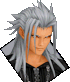 Sprite de Xemnas sonriente en Kingdom Hearts 358/2 Days.
