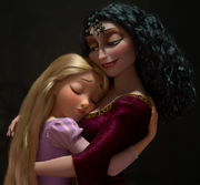 Rapunzel embracing Gothel - Tangled (2010)