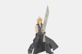 Cloud golpeando con su arma en Kingdom Hearts II