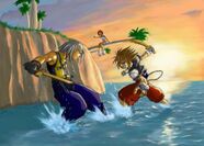 KH-Kingdom-Hearts-Fan-Art-Sunset Beach final by gts