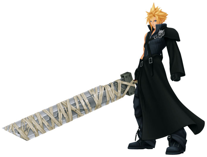 Kingdom Hearts Cloud Strife Avatar Phone Charm