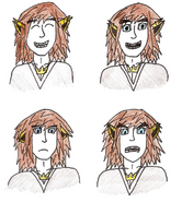 Concept emotion sketches of Llew.