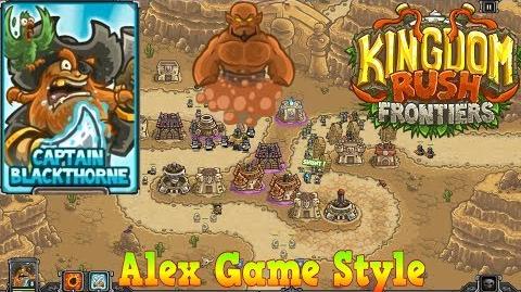 Kingdom Rush Frontiers HD BOSS Nazeru's Gates Campaign Level 6 Hero Captain Blackthorne