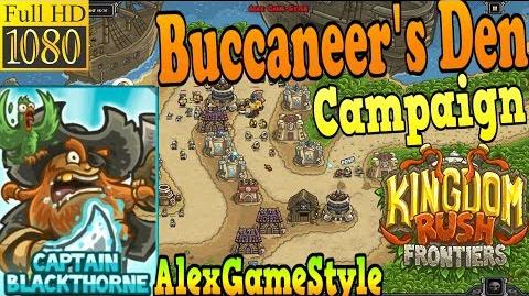 Kingdom Rush Frontiers HD - Buccaneer's Den Campaign (Level 5) Hero Captain Blackthorne