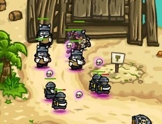 Enemies being slowed by Bruxa's Dread Aura.