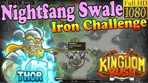 Kingdom Rush HD - Nightfang Swale Iron Challenge (Level 21) Hero - Thor