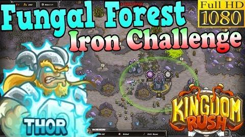 Kingdom Rush HD - Fungal Forest Iron Challenge (Level 24) Hero - Thor