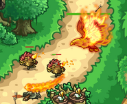 Phoenix attacks with flame