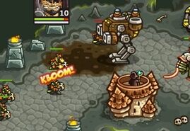 The Waste Disposal slowing enemies within its area of effect.