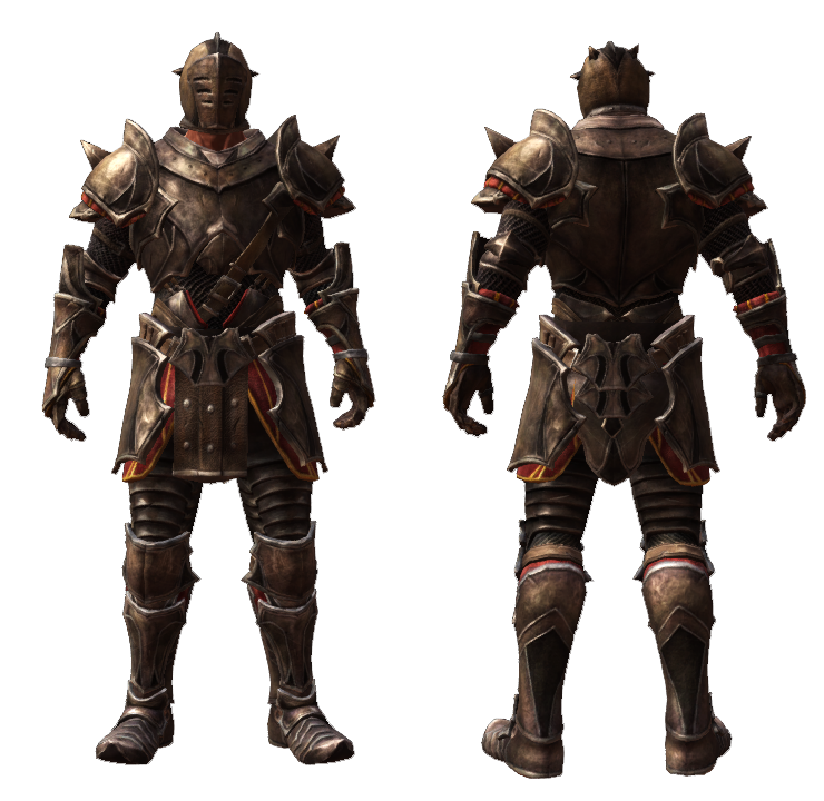 "Haeste Aedring, an honored bailiff and reeve, received this armor set...