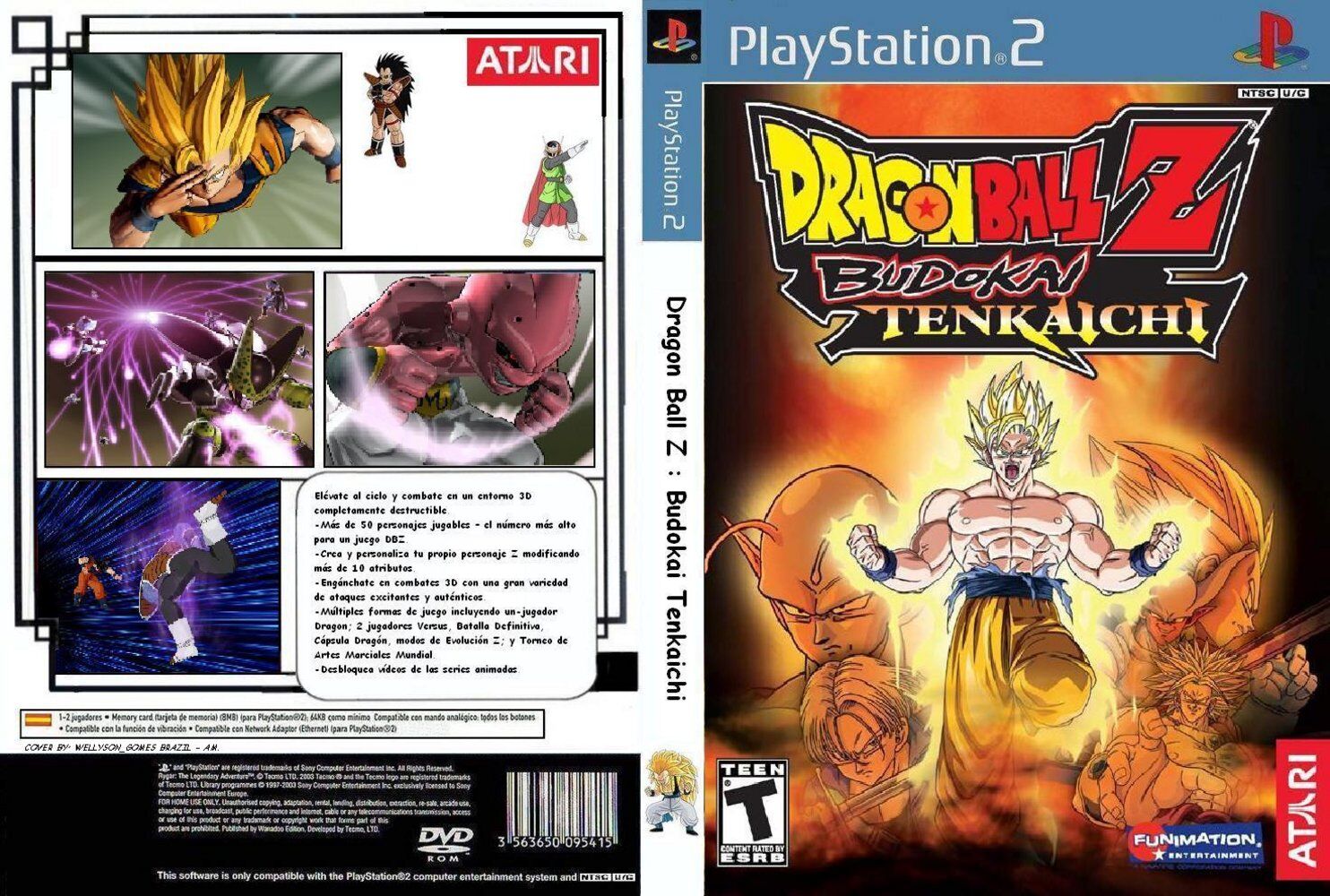 Dragonball Z Budokai Tenkaichi 3 PlayStation 2 PS2 Cover Art ONLY NO GAME  Manual