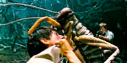 A Weta-rex attacking Jack Driscoll.