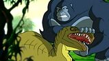 Kong saves Jason from the T.rex in Kong The Animated Series