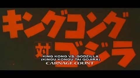 King Kong vs Godzilla (1962) Carnage Count