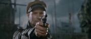 Englehorn shoots the Skull Island native executor.