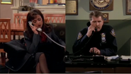 Carrie on the phone with Jeffrey, who's on duty.