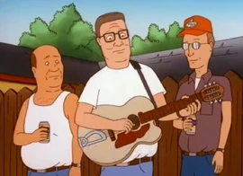 Hank playing his Guitar