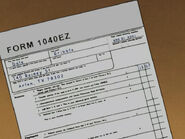 Dale's 1040EZ Income Tax form in "Dale to the Chief" (Season 9 Episode 5)