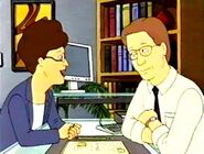 Peggy Hill with Gary Cole in King of the Hill