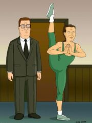 Hank's yoga instructor