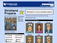 Close up of the original Strickland Propane MySpace page.