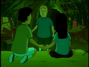 Joseph and Connie holding hands at The Boneyard