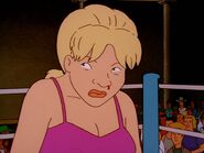 Luanne with a bloody nose, as seen in "Boxing Luanne".