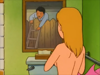 Khan sees Luanne naked