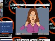 Close up of Donna's Video on the Strickland Propane MySpace page.