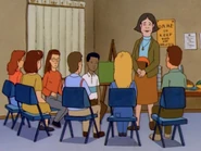 Junie teaching Luanne and her other students about Halloween