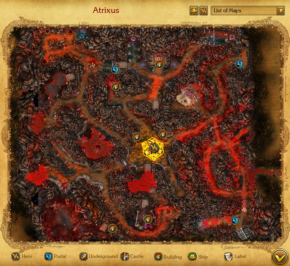 Demon maps. Kings Bounty Демонис карта. Атриксус Kings Bounty. Мир Эндория. Демонис 44.