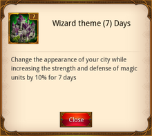 Wizard Theme 7 Days