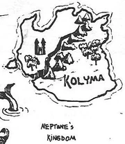 Derek Karlavaegen's map of the continent of Kolyma (KQ6 era)