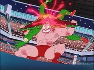Kinnikuman rips Sneagator's jaws