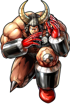 Buffaloman kneeling