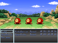 3 Waddle Dees en Kirby Warrior RPG 2.