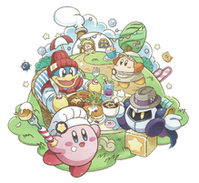 Kirby Café group artwork