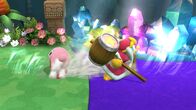 Kirby y el Rey Dedede usando Tragar