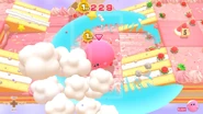 Kirby KOs a competitor with Stone's shockwave.