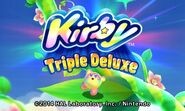 Hypernova Kirby appears on the main menu screen after reaching 100%