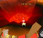 火山地区の噴火口 なお、これの真下の位置に空中庭園に飛べるスーパージャンプ台がある