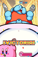 Kirby sale victorioso.