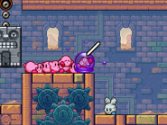 Mummbon attacks a Kirby.