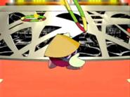 Sasuke lanzando fuegos artificiales.