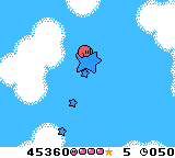 Kirby exits a stage on a Bonus Star.