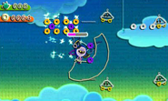 Meta Knight attacks UFOs in Bead and Slash.