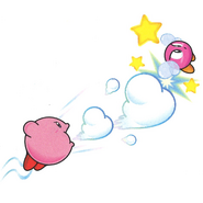 En Kirby Tilt 'n' Tumble.