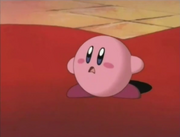 Kirby witnesses the hypnotized Dedede