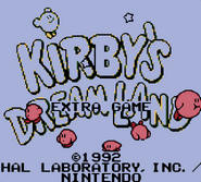 The title screen once the button combination for Extra Mode has been inputted. (Game Boy Color)